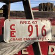 画像1: 40s Vintage American License Number Plate / ARIZ CE 916 (B632) (1)