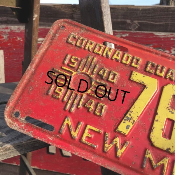 画像2: 40s Vintage American License Number Plate / 76-478 NEW MEXICO (B629) (2)