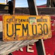 画像1: 50s Vintage American License Number Plate / 56 CALIFORNIA UFM 030 (B634) (1)