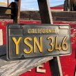 画像1: Vintage American License Number Plate / CALIFORNIA YSN 346 (B635) (1)