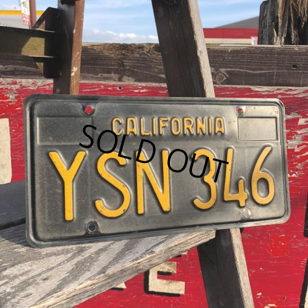 画像1: Vintage American License Number Plate / CALIFORNIA YSN 346 (B635) (1)