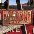 画像1: 70s Vintage American License Number Plate / ARIZONA HISTORIC VEHICLE HXM7 (B626) (1)