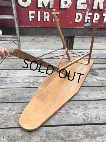 画像10: Vintage Wooden Ironing Board Table (B646) (10)