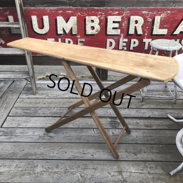 画像6: Vintage ARWOO Wooden Ironing Board Table (B648) (6)