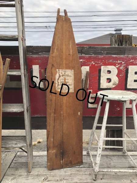 画像13: Vintage The  J. R. Clark Co Wooden Ironing Board Table (B647) (13)