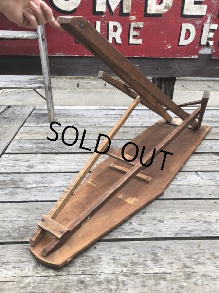 画像11: Vintage The  J. R. Clark Co Wooden Ironing Board Table (B647) (11)