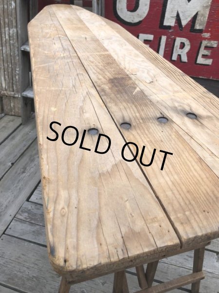 画像9: Vintage Stur-Dee Wooden Ironing Board Table (B649) (9)