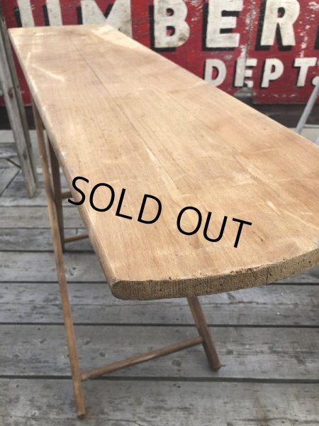 画像9: Vintage ARWOO Wooden Ironing Board Table (B648) (9)