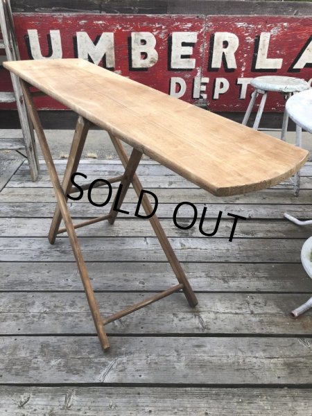 画像1: Vintage ARWOO Wooden Ironing Board Table (B648) (1)