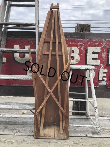 画像12: Vintage The  J. R. Clark Co Wooden Ironing Board Table (B647) (12)