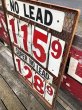 画像13: 【店舗引き取り限定】 Vintage Large Gas Station Metal Gas Prices Sign (B650) (13)