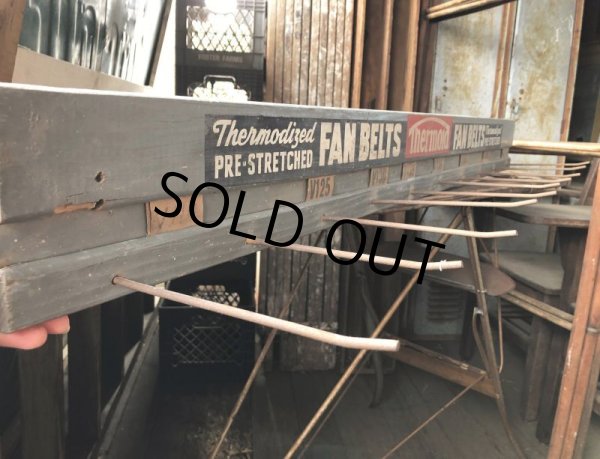 画像12: Vintage Advertising Thermoid Fan Belt Wooden Store Display Rack (B651) (12)