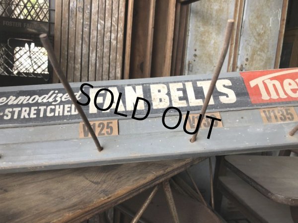 画像18: Vintage Advertising Thermoid Fan Belt Wooden Store Display Rack (B651) (18)