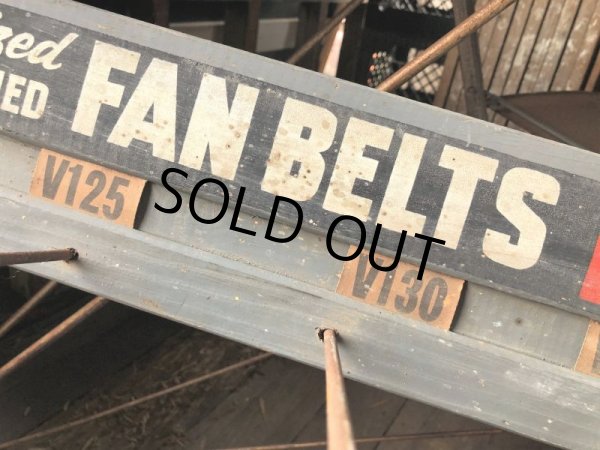 画像7: Vintage Advertising Thermoid Fan Belt Wooden Store Display Rack (B651) (7)