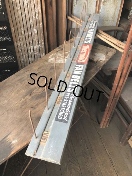 画像14: Vintage Advertising Thermoid Fan Belt Wooden Store Display Rack (B651) (14)