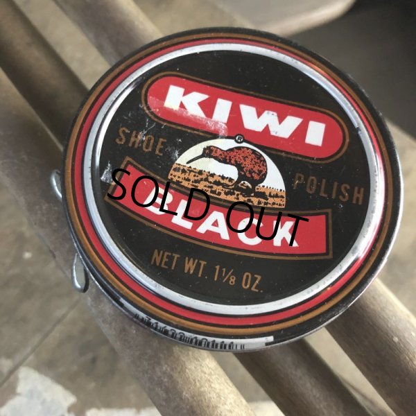 画像2: Vintage KIWI Shoe Polish Tin Can BLACK (B664) (2)