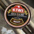 画像2: Vintage KIWI Shoe Polish Tin Can Brown (B662) (2)