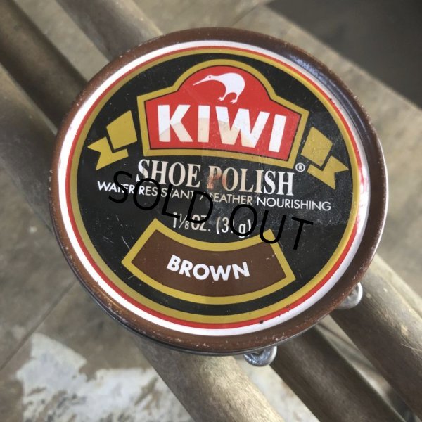 画像2: Vintage KIWI Shoe Polish Tin Can Brown (B662) (2)