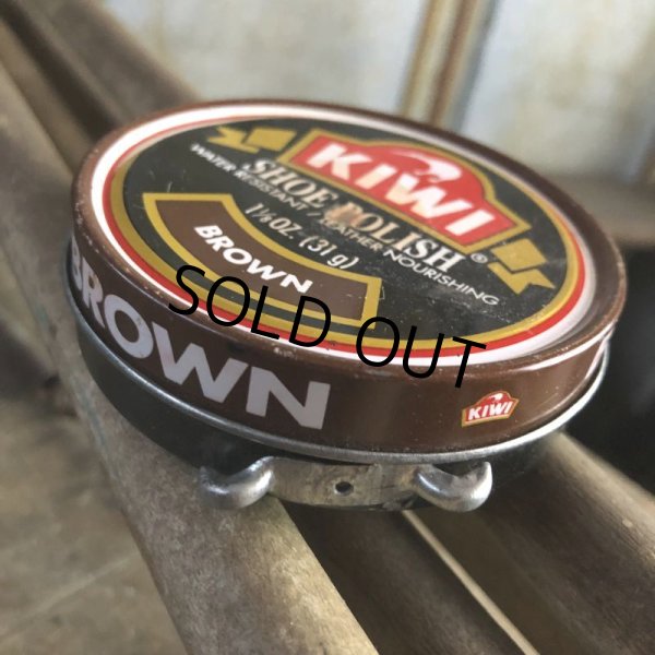 画像3: Vintage KIWI Shoe Polish Tin Can Brown (B662) (3)