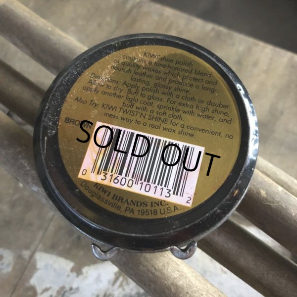 画像4: Vintage KIWI Shoe Polish Tin Can Brown (B662) (4)