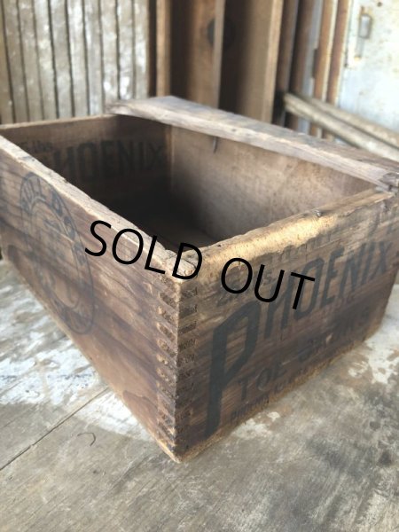 画像14: Antique Phoenix Bull Gog Toe Calks Wooden Box (B667) (14)