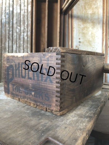 画像15: Antique Phoenix Bull Gog Toe Calks Wooden Box (B667) (15)