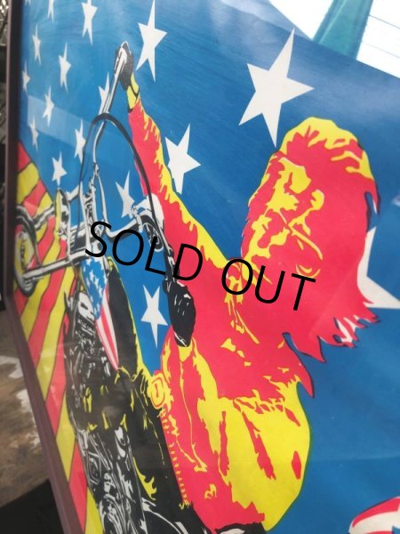 画像13: Vintage 60s Easy Rider Peter Fonda Super Cycle Psychedelic Poster w/Frame (B669) (13)