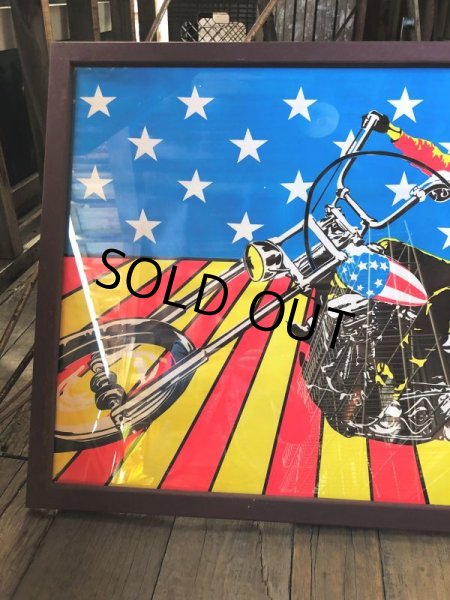 画像9: Vintage 60s Easy Rider Peter Fonda Super Cycle Psychedelic Poster w/Frame (B669) (9)