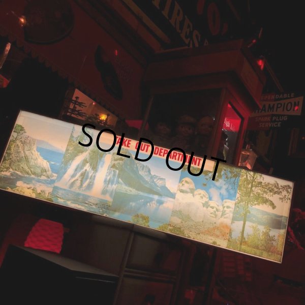 画像1: Vintage FALSTAFF Beer Advertising Mount Rushmore Store Display Lighted Sign (B670) (1)