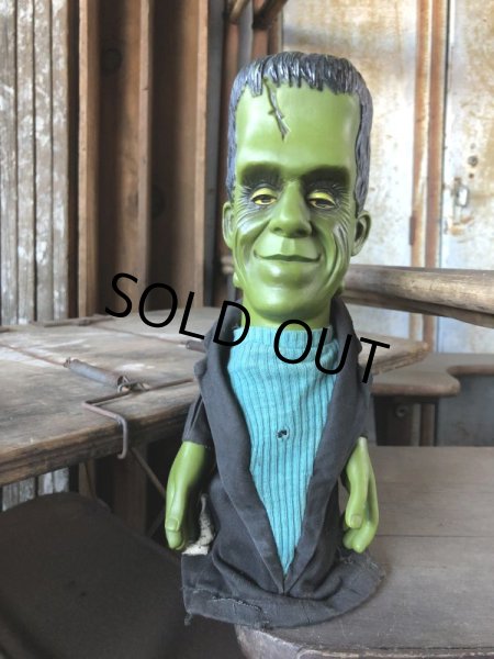 画像1: 60s Vintage Mattel The Munsters TV Show Herman Tanking Hand Puppet Doll (B686) (1)