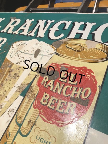 画像21: 60s Vintage CALO Pets Food & El Rancho Beer Advertising Store Display Double Side Sign (B688) (21)