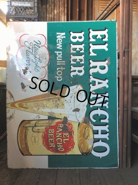 画像24: 60s Vintage CALO Pets Food & El Rancho Beer Advertising Store Display Double Side Sign (B688) (24)