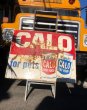 画像2: 60s Vintage CALO Pets Food & El Rancho Beer Advertising Store Display Double Side Sign (B688) (2)