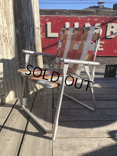 画像3: 60s Vintage Folding Lawn Chair RxW (B689) (3)