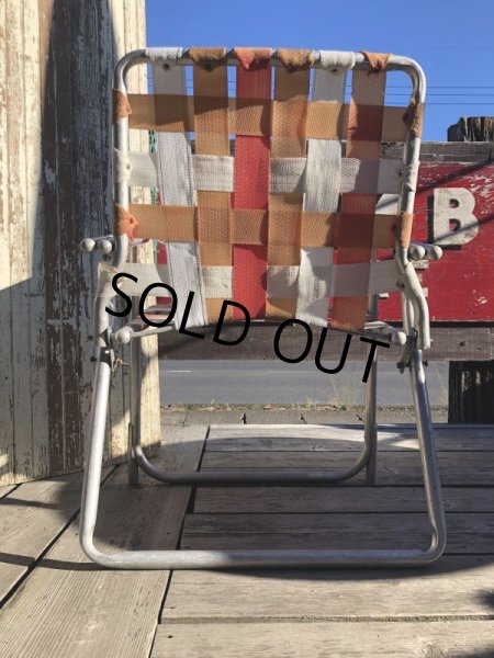 画像4: 60s Vintage Folding Lawn Chair RxW (B689) (4)