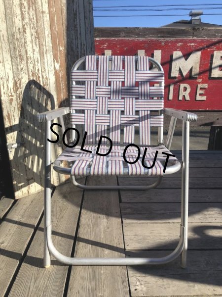 画像2: 60s Vintage Folding Lawn Chair WxR (B691) (2)