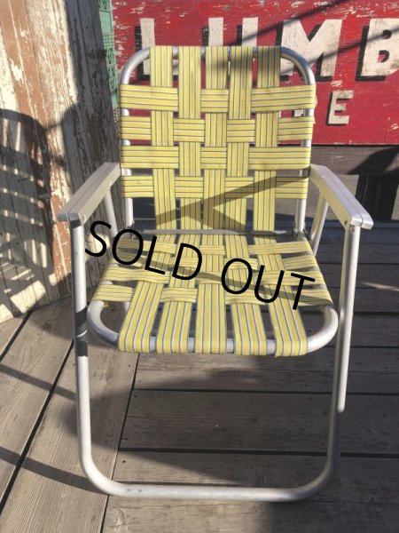 画像12: 60s Vintage Folding Lawn Chair YxB (B692) (12)