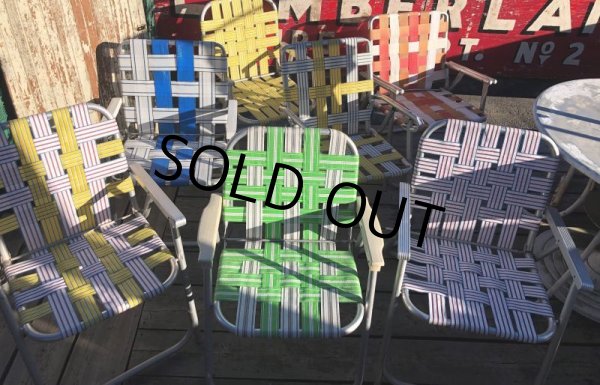 画像13: 60s Vintage Folding Lawn Chair YxW (B690) (13)