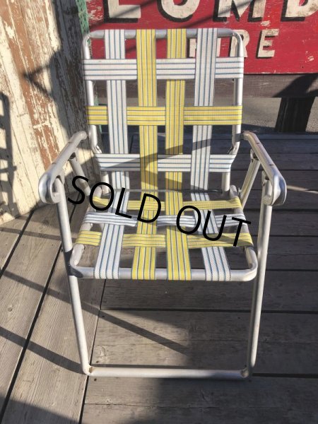 画像2: 60s Vintage Folding Lawn Chair YxW (B690) (2)