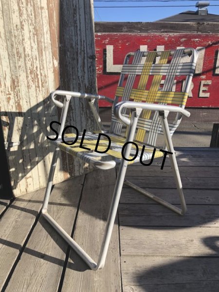 画像3: 60s Vintage Folding Lawn Chair YxW (B690) (3)