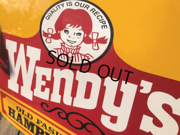 画像7: 【店舗引き取り限定】Vintage Wendy's Advertising Store Display Sign Huge！ (B650) (7)