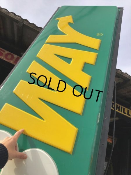 画像3: 【店舗引き取り限定】Vintage SUBWAY Restaurant Advertising Store Display Light Sign Huge !  245cm (B651) (3)