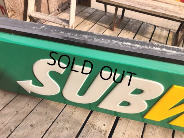 画像16: 【店舗引き取り限定】Vintage SUBWAY Restaurant Advertising Store Display Light Sign Huge !  245cm (B651) (16)