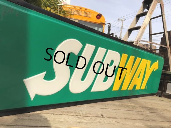 画像19: 【店舗引き取り限定】Vintage SUBWAY Restaurant Advertising Store Display Light Sign Huge !  245cm (B651) (19)
