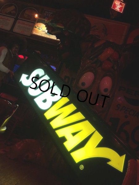 画像5: 【店舗引き取り限定】Vintage SUBWAY Restaurant Advertising Store Display Light Sign Huge !  245cm (B651) (5)