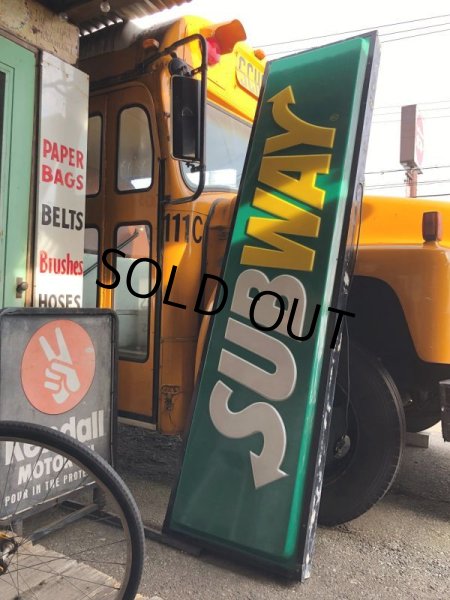 画像30: 【店舗引き取り限定】Vintage SUBWAY Restaurant Advertising Store Display Light Sign Huge !  245cm (B651) (30)