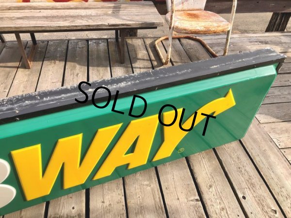画像17: 【店舗引き取り限定】Vintage SUBWAY Restaurant Advertising Store Display Light Sign Huge !  245cm (B651) (17)
