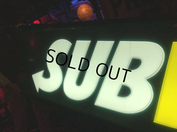画像6: 【店舗引き取り限定】Vintage SUBWAY Restaurant Advertising Store Display Light Sign Huge !  245cm (B651) (6)