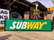 画像1: 【店舗引き取り限定】Vintage SUBWAY Restaurant Advertising Store Display Light Sign Huge !  245cm (B651) (1)