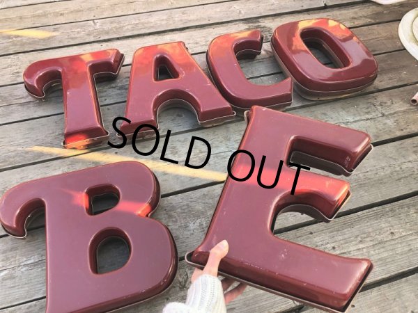 画像7: Vintage Advertising TACO BELL Store Display Letters Light Sign Hard to Find ! (B652) (7)